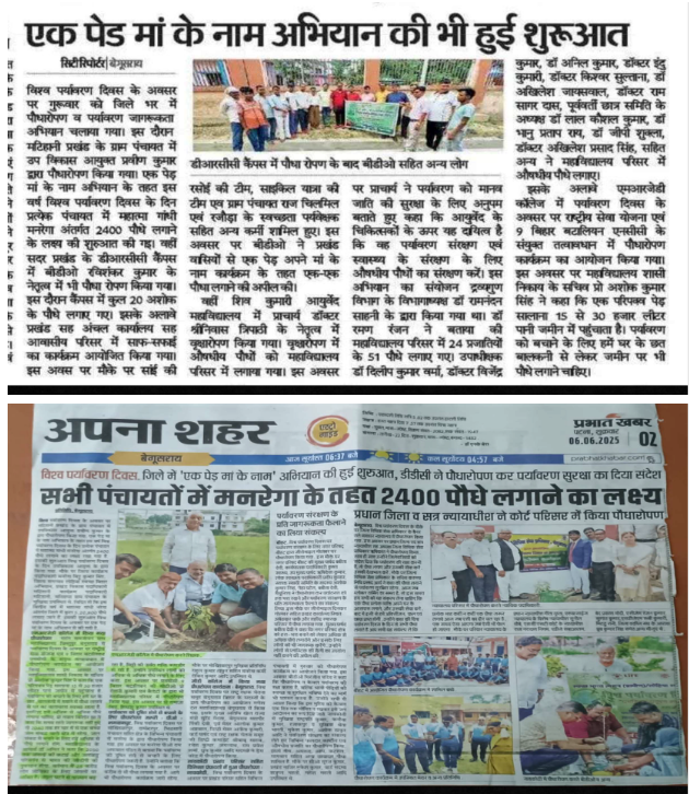Ek Ped Maa Ke Naam Plantation Drive